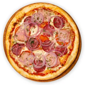 Піца супер-мясна з салямі та беконом